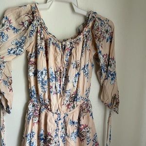 Off-the Shoulder Floral Romper